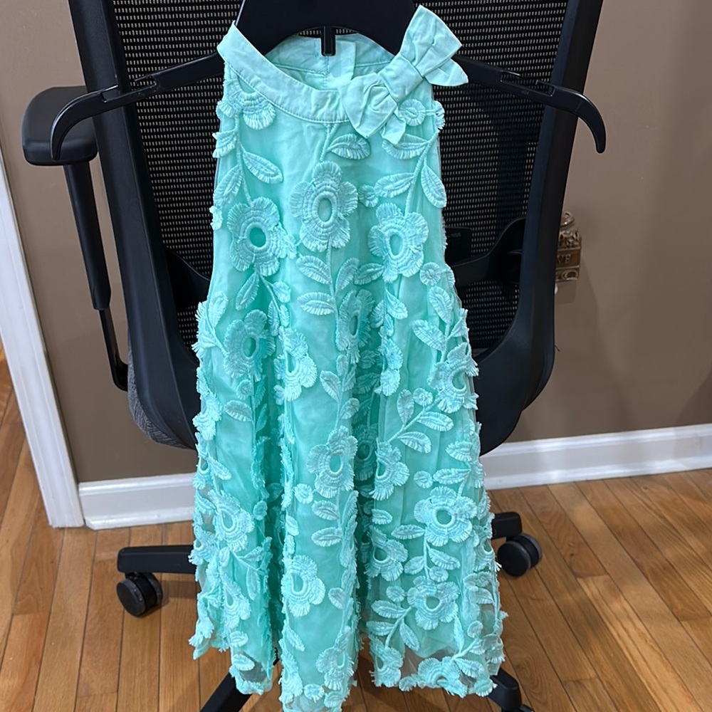Janie and Jack Aqua Floral Dress